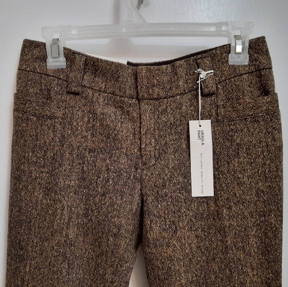 NWT - CLUB MONACO Women's Ursula Tweed Pants. Low Rise. Bootleg